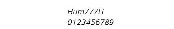 Fuente Hum777LI.ttf