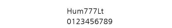 Fuente Hum777Lt.ttf