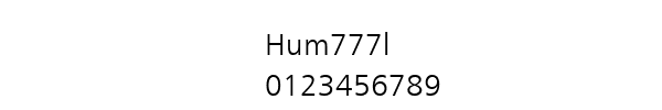 Fuente Hum777l.ttf