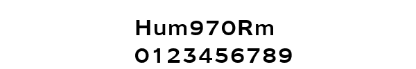 Fuente Hum970Rm.ttf