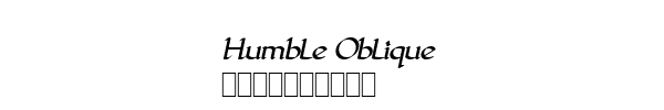 Fuente Humble Oblique.ttf