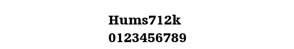 Fuente Hums712k.ttf