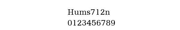 Fuente Hums712n.ttf