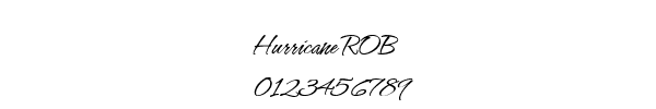 Fuente Hurricane ROB.ttf