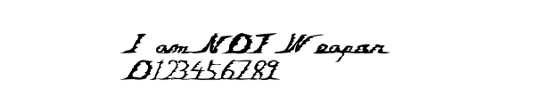 Fuente I am NOT Weapon.ttf