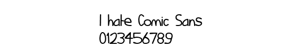 Fuente I hate Comic Sans.ttf