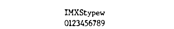 Fuente IMXStypew.ttf