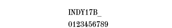 Fuente INDY17B_.TTF