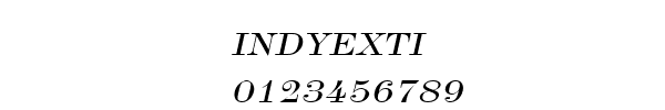 Fuente INDYEXTI.TTF