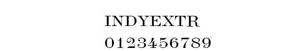 Fuente INDYEXTR.TTF