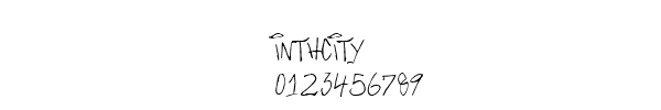Fuente INTHCITY.TTF