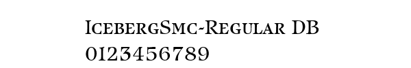 Fuente IcebergSmc-Regular DB.ttf