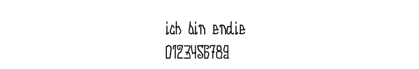 Fuente Ich bin Endie.ttf