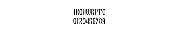 Fuente IkonWrite.ttf