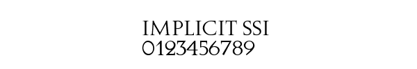 Fuente Implicit SSi.ttf