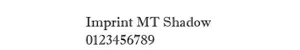 Fuente Imprint MT Shadow.ttf