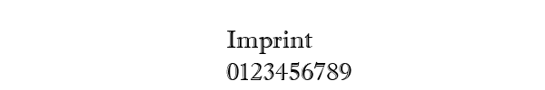 Fuente Imprint.ttf