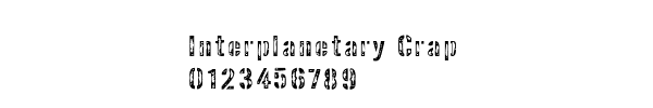 Fuente Interplanetary Crap.ttf