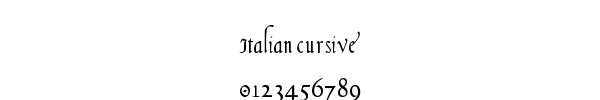 Fuente Italian cursive.ttf