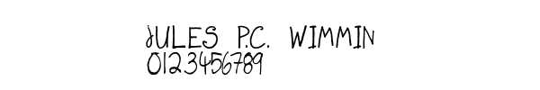 Fuente JULES P.C. WIMMIN.TTF