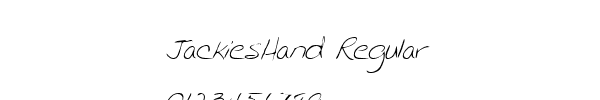 Fuente JackiesHand Regular.TTF