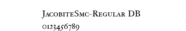 Fuente JacobiteSmc-Regular DB.ttf