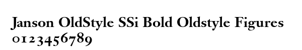 Fuente Janson OldStyle SSi Bold Oldstyle Figures.ttf