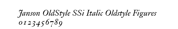 Fuente Janson OldStyle SSi Italic Oldstyle Figures.ttf