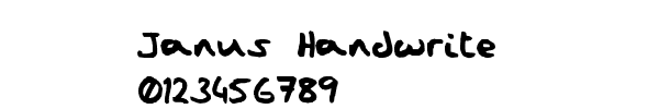 Fuente Janus Handwrite.ttf