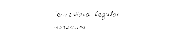 Fuente JeninesHand Regular.TTF