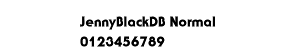 Fuente JennyBlackDB Normal.ttf
