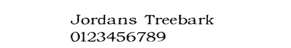 Fuente Jordans Treebark.ttf