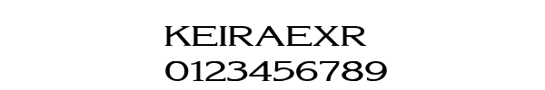 Fuente KEIRAEXR.TTF