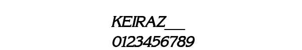 Fuente KEIRAZ__.TTF