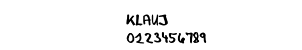 Fuente KLAUJ.TTF