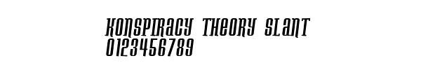 Fuente KONSPIRACY THEORY SLANT.ttf