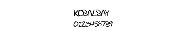 Fuente KOSALSAY.TTF