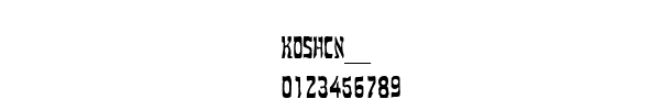 Fuente KOSHCN__.TTF