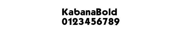 Fuente KabanaBold.ttf