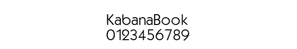Fuente KabanaBook.ttf