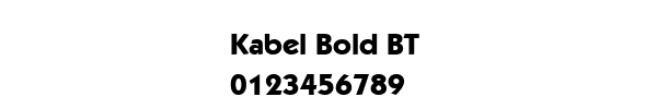 Fuente Kabel Bold BT.ttf