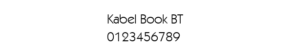 Fuente Kabel Book BT.ttf