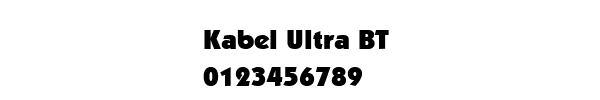 Fuente Kabel Ultra BT.ttf