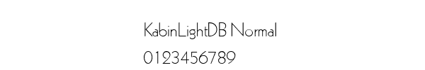 Fuente KabinLightDB Normal.ttf
