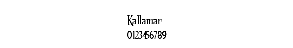 Fuente Kallamar.TTF