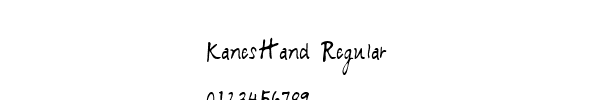 Fuente KanesHand Regular.TTF