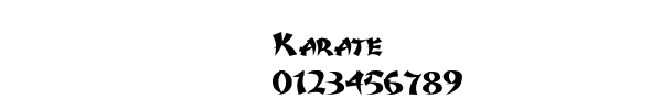 Fuente Karate.TTF