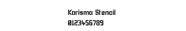 Fuente Karisma Stencil.ttf