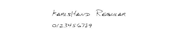 Fuente KarlsHand Regular.TTF