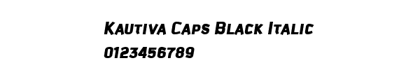 Fuente Kautiva Caps Black Italic.ttf